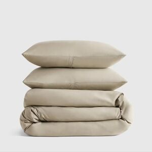 Quince Classic 100% Organic Cotton Percale Duvet Cover Set Luxury Bedding $229